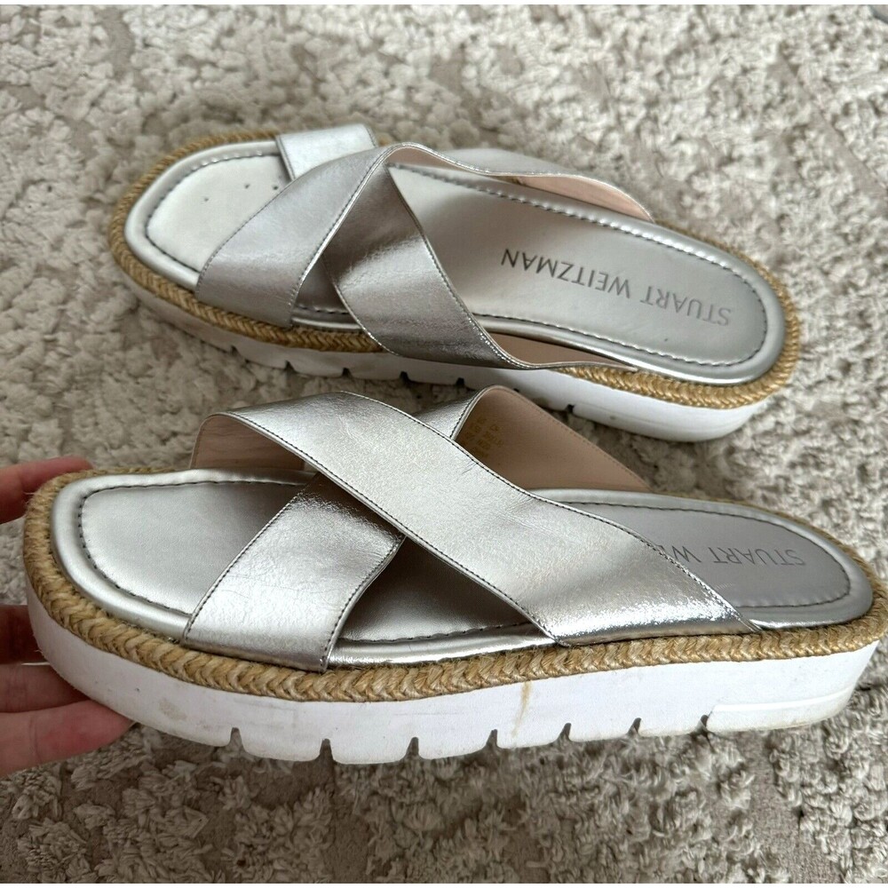 Stuart Weitzman Platform Cushioned Roza Slide San… - image 1